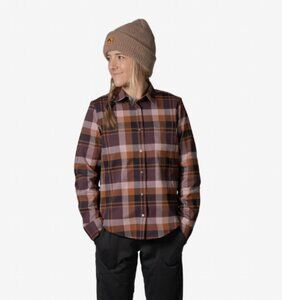 Flylow 2023 Brigitte Tech Flannel Long Sleeve Top Galaxy-Copper Women's Medium